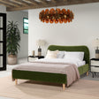 Roman - Curved Headboard Upholstered Platform Bed by Jennifer Taylor Home | Bel Furniture