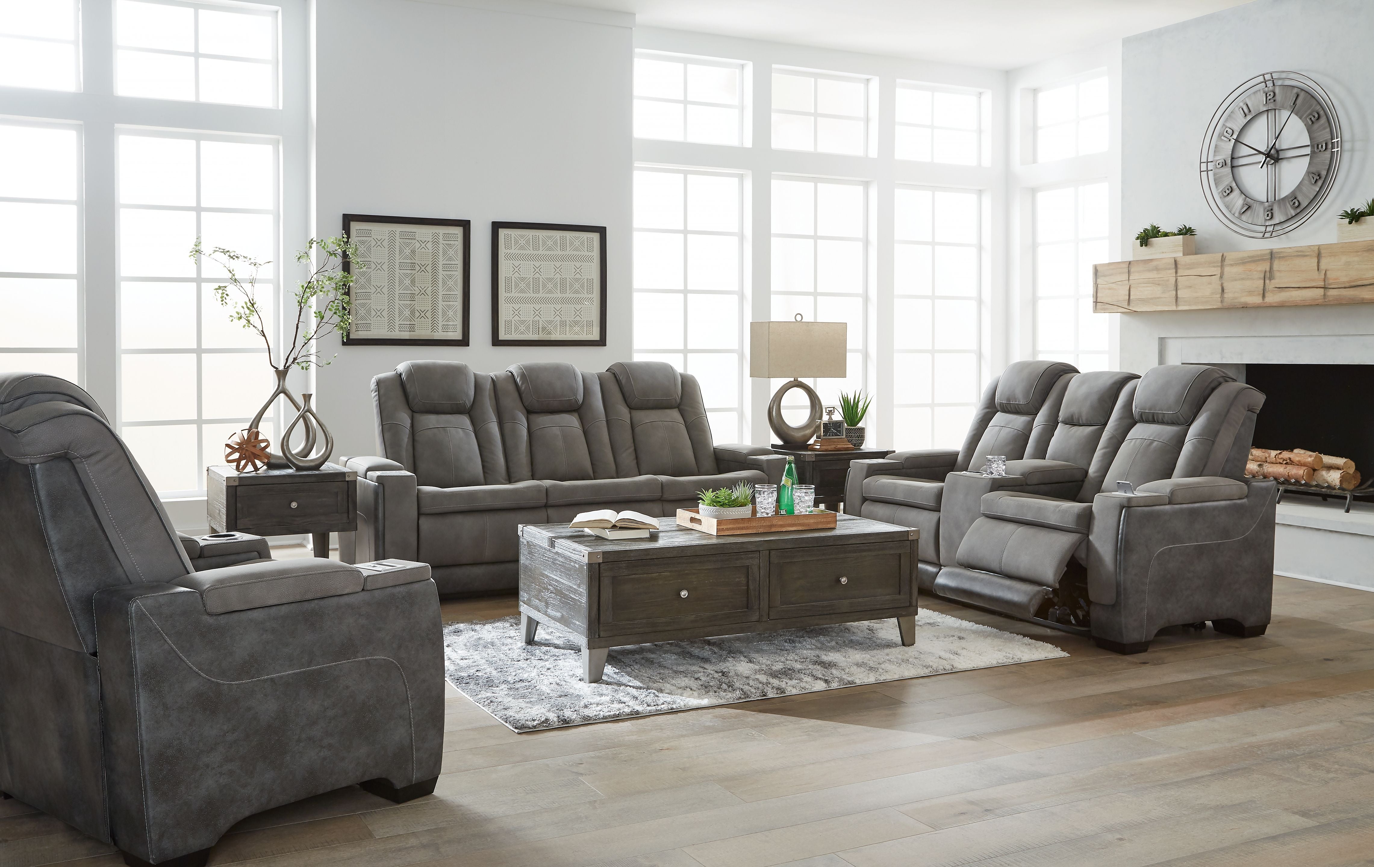 Next-Gen Durapella - Power Reclinering Living Room Set - Reclining Sof