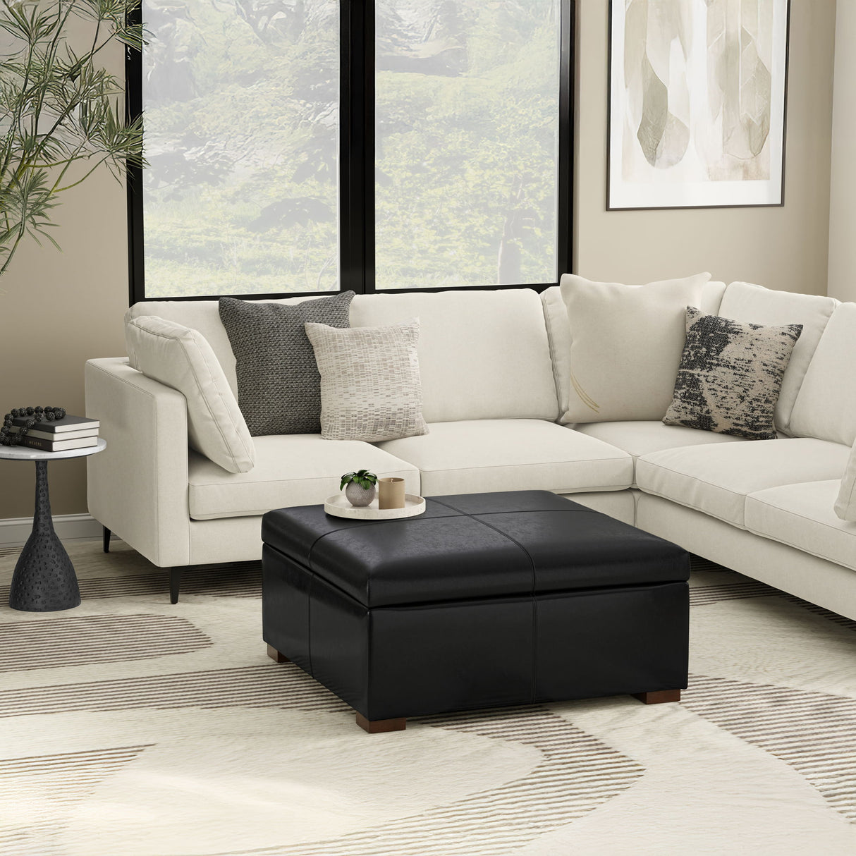 Gabbie - Coffee Table Upholstered Storage Ottoman