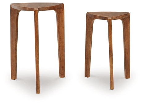 Brynnleigh - Medium Brown - Accent Table Set (Set of 2) by Signature Design by Ashley® | Bel Furniture