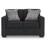 Jasmine Peaks - Loveseat - Coal