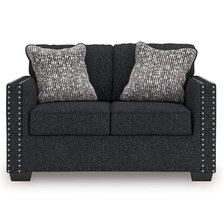 Jasmine Peaks - Loveseat - Coal - view 7