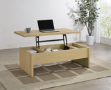 Canoga - Engineered Wood Lift Top Coffee Table - Light Oak