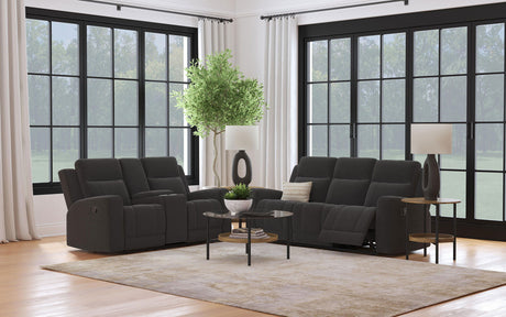 Brentwood - Upholstered Reclining Sofa Set Dark Gray 2 Pc. Sofa, Loveseat by Coaster Fine Furniture | Bel Furniture