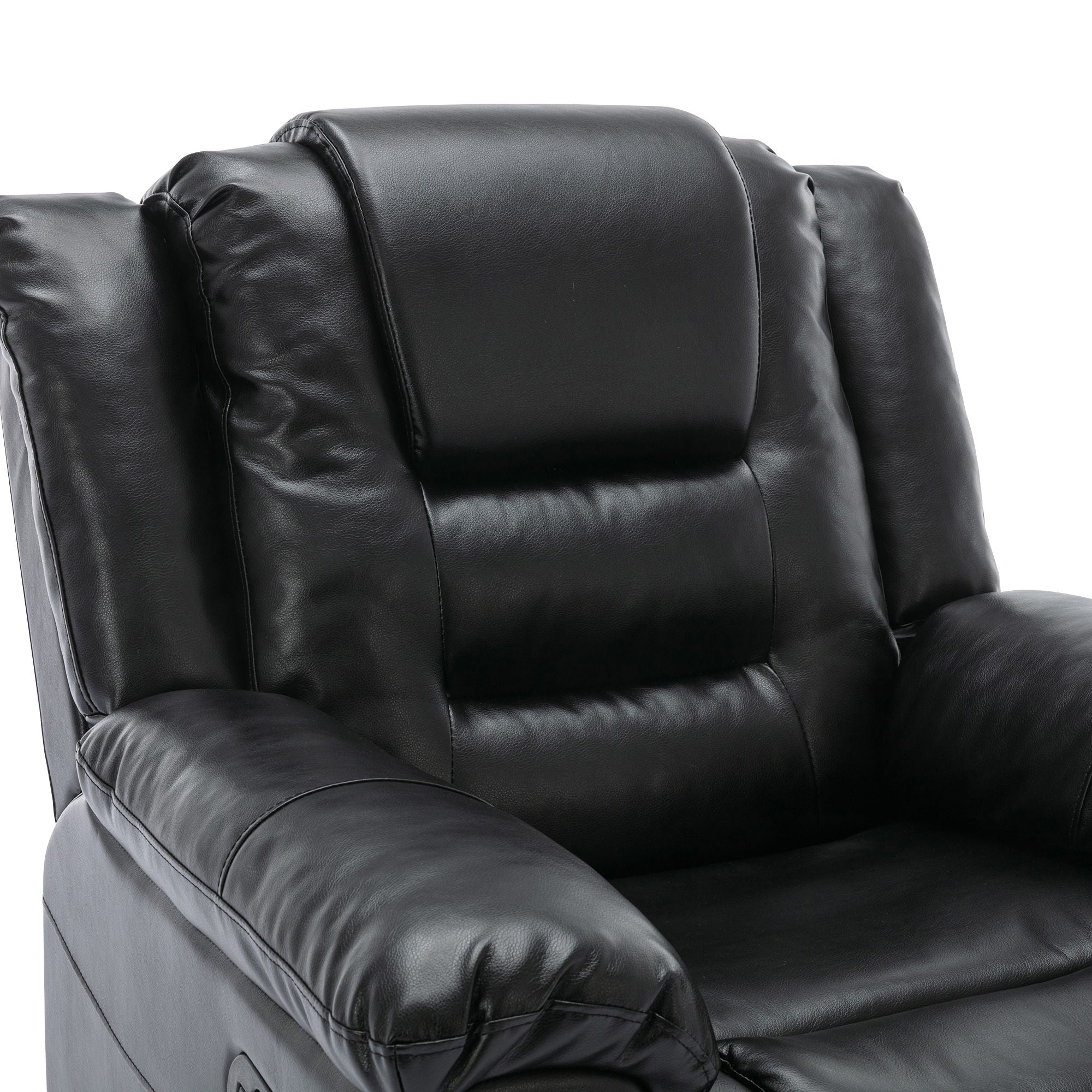 3 Seater Home Theater Recliner Manual Recliner Chair With Two Built-In Cup Holders For Living Room