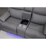Blanche - Console Reclining Loveseat With LED Lights