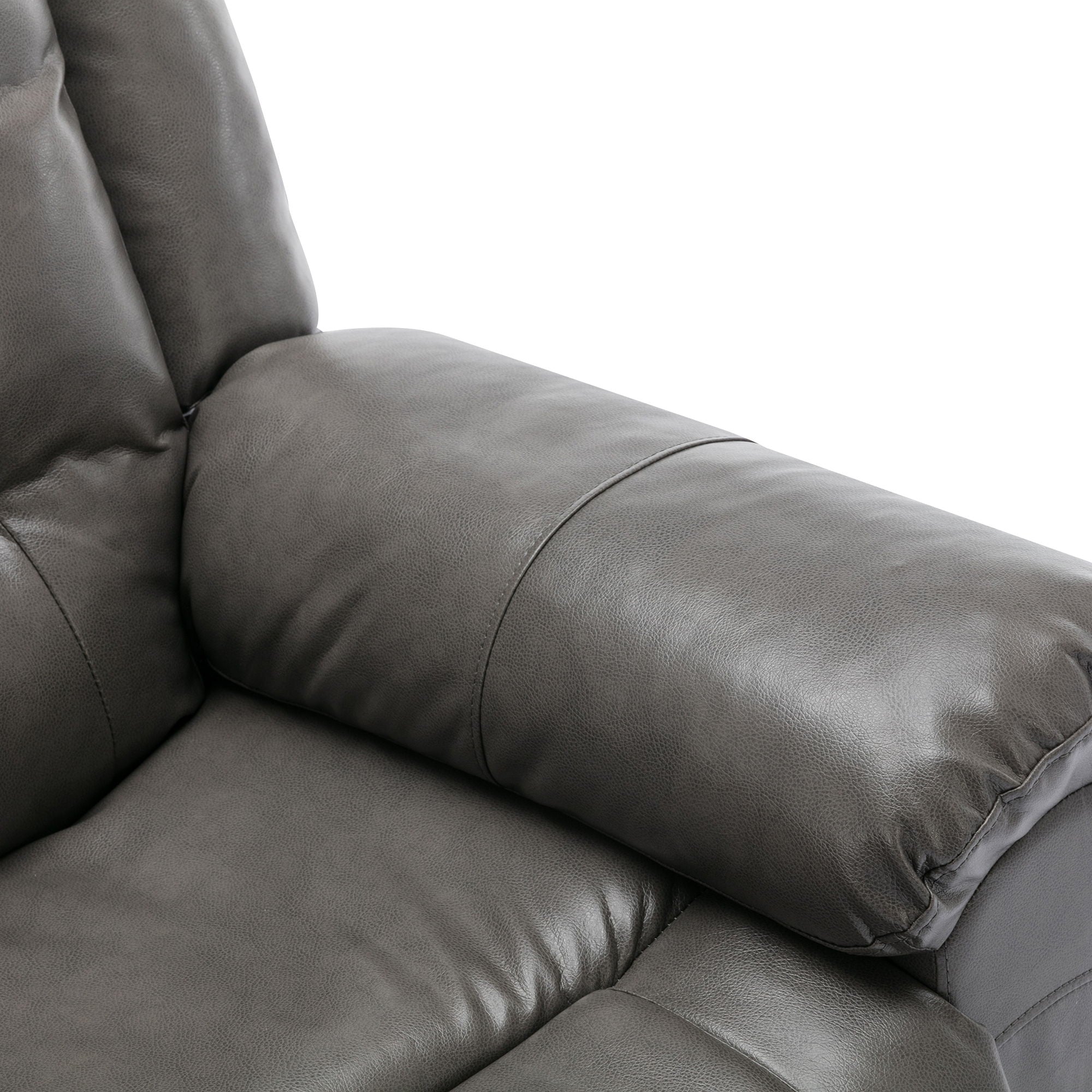 3 Seater Home Theater Recliner Manual Recliner Chair With Two Built-In Cup Holders For Living Room