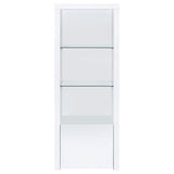 Jude - 3-Shelf Engineered Wood Media Tower - High Gloss White by Coaster Fine Furniture | Bel Furniture