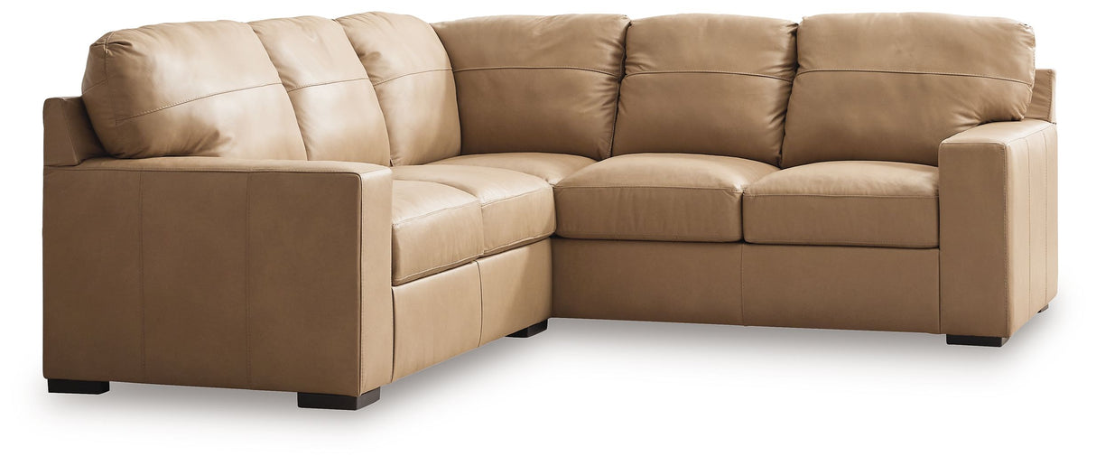 Bandon - Sectional Light Brown 2 Pc. Right Arm Facing Loveseat Sectional by Signature Design by Ashley® | Bel Furniture