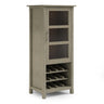 Avalon - High Storage, Wine Rack Cabinet Light Brown by Simpli-Home | Bel Furniture