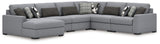 Bealton - Sectional Gray 6 Pc. Left Arm Facing Corner Chaise Sectional by Benchcraft® | Bel Furniture