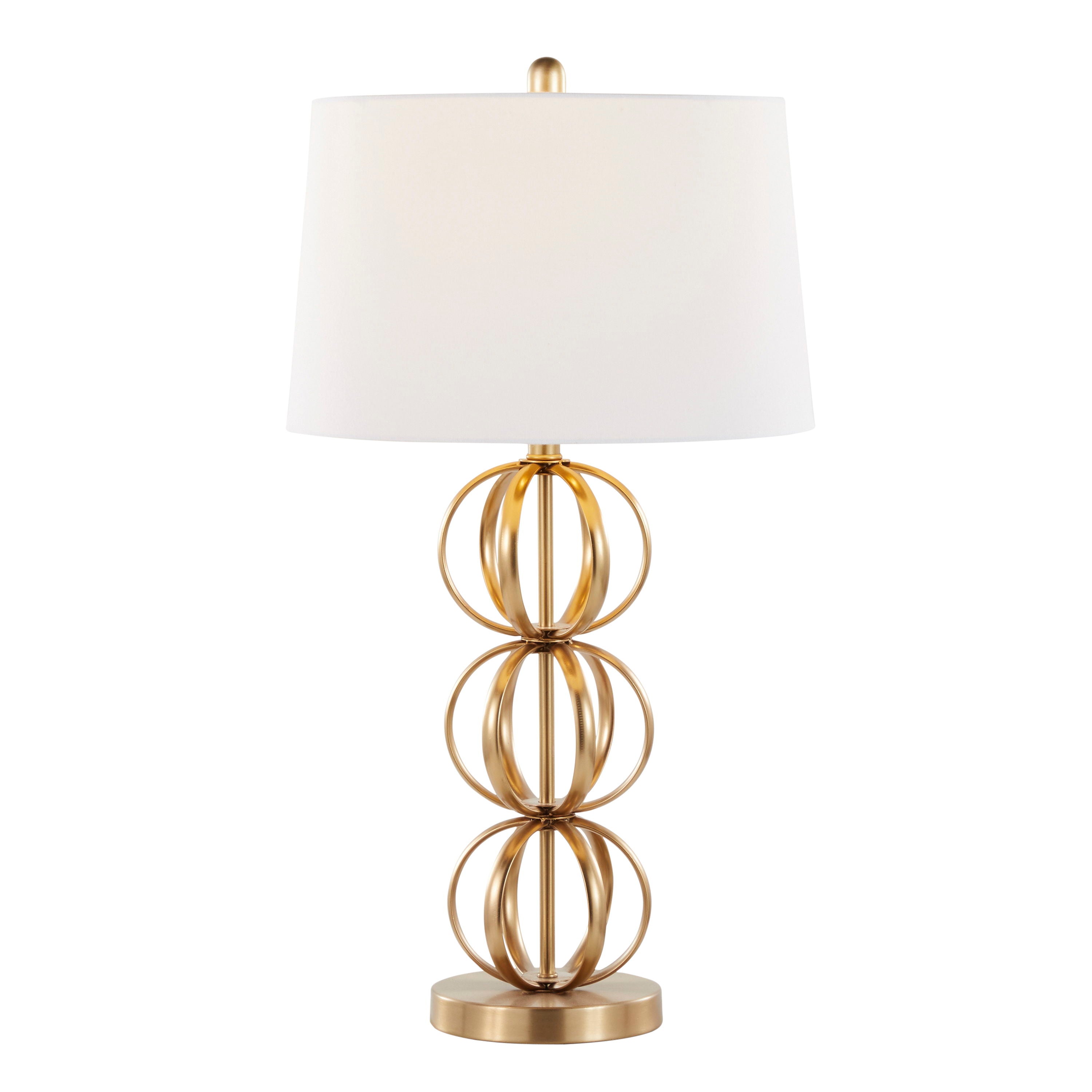 Linx - Contemporary Table Lamp (Set of 2) - Gold / White