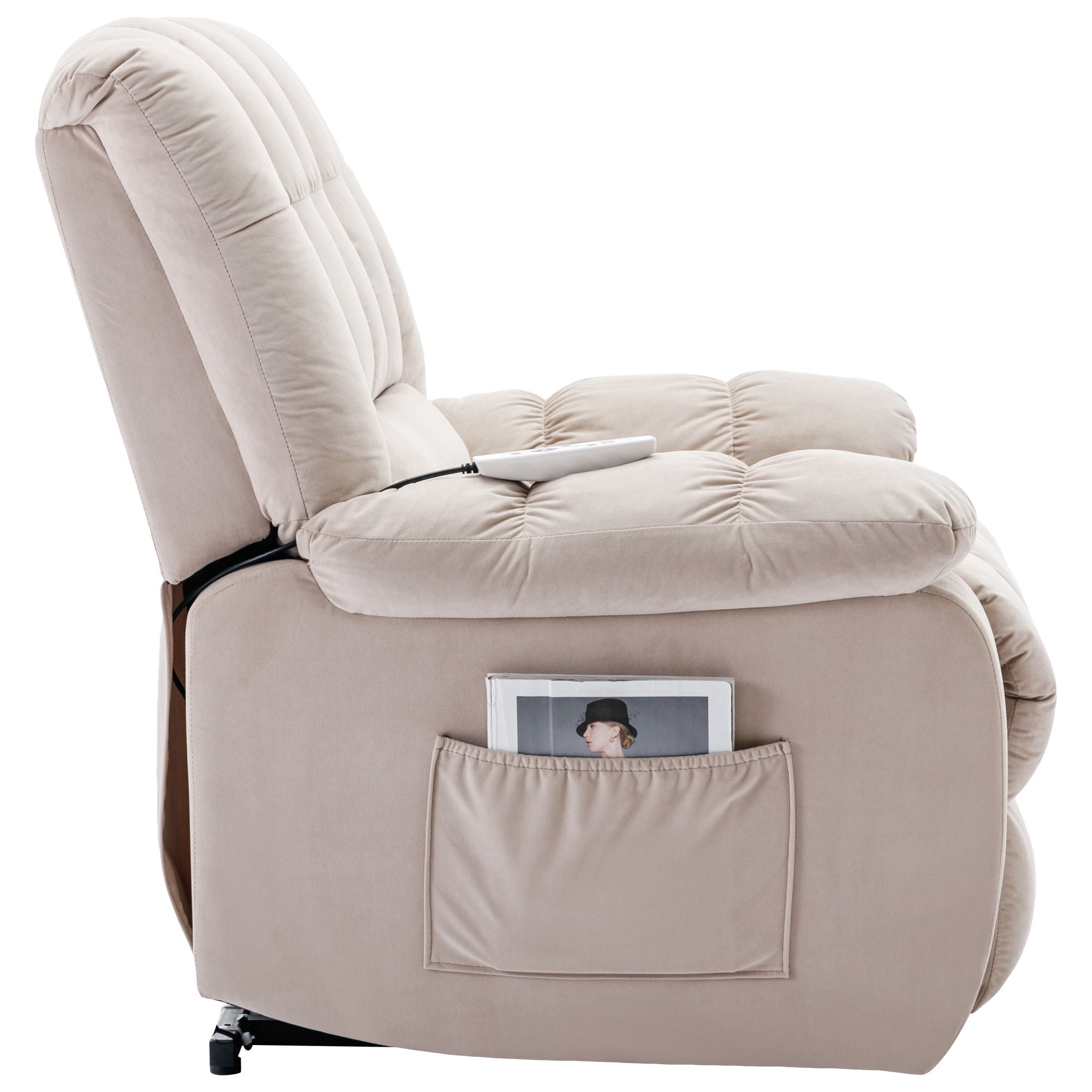 Massage Recliner Chair Electric Power Lift Recliner Chairs With Heat, Vibration, Side Pocket For Living Room Bedroom