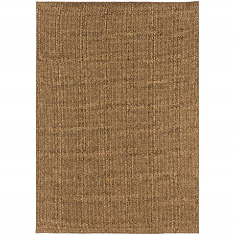 8' X 11' Stain Resistant Indoor / Outdoor Area Rug - Tan