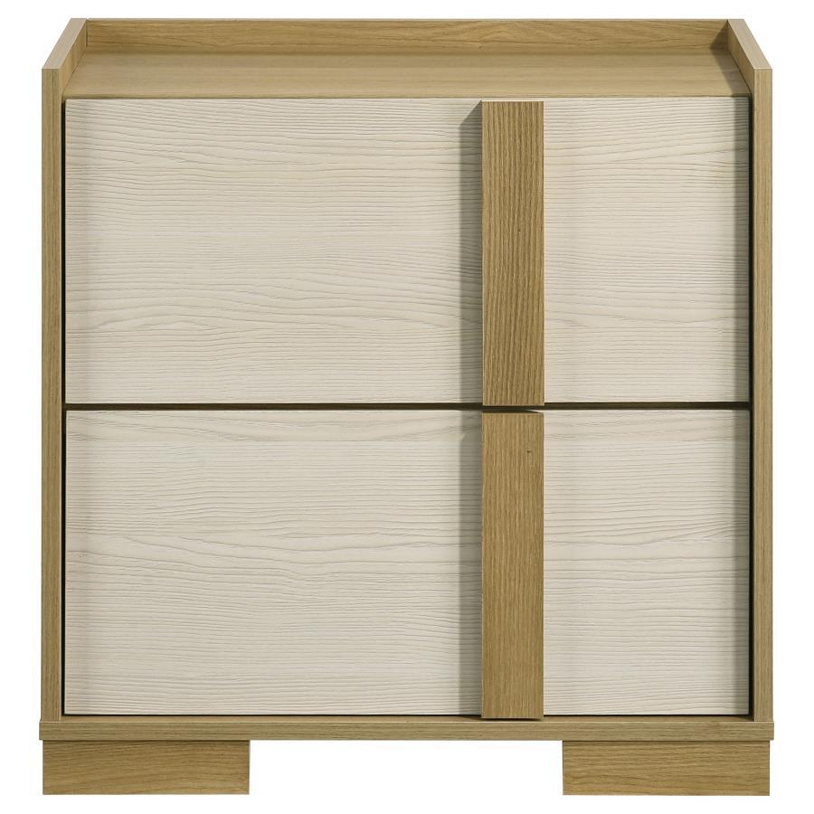 Hyland - 2-Drawer Nightstand Bedside Table - Natural by Coaster Fine Furniture | Bel Furniture