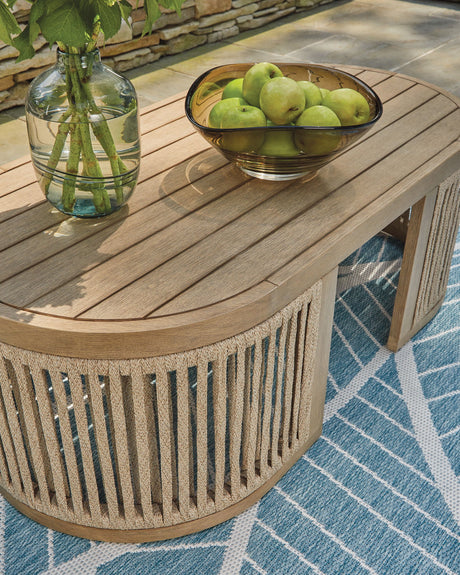 Serena Shores - Rectangular Cocktail Table - Beige - view 5
