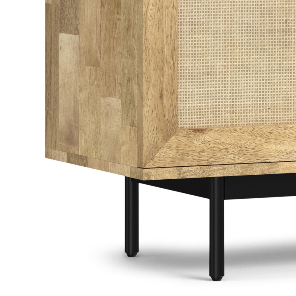 Reeves - TV Media Stand - Natural by Simpli-Home | Bel Furniture