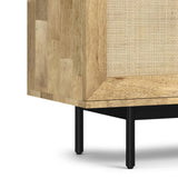 Reeves - TV Media Stand - Natural by Simpli-Home | Bel Furniture