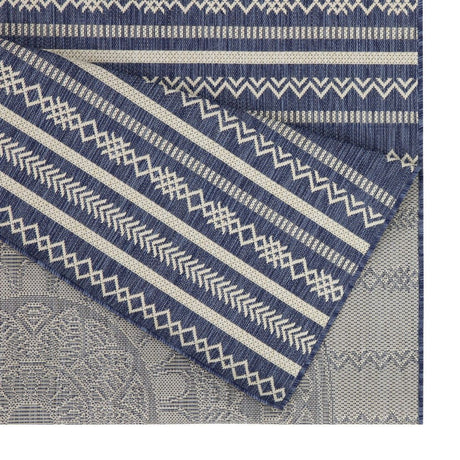 Sunshine - 5'3" X 7'3" Indoor, Outdoor Area Rug - Blue - Polypropylene - view 4