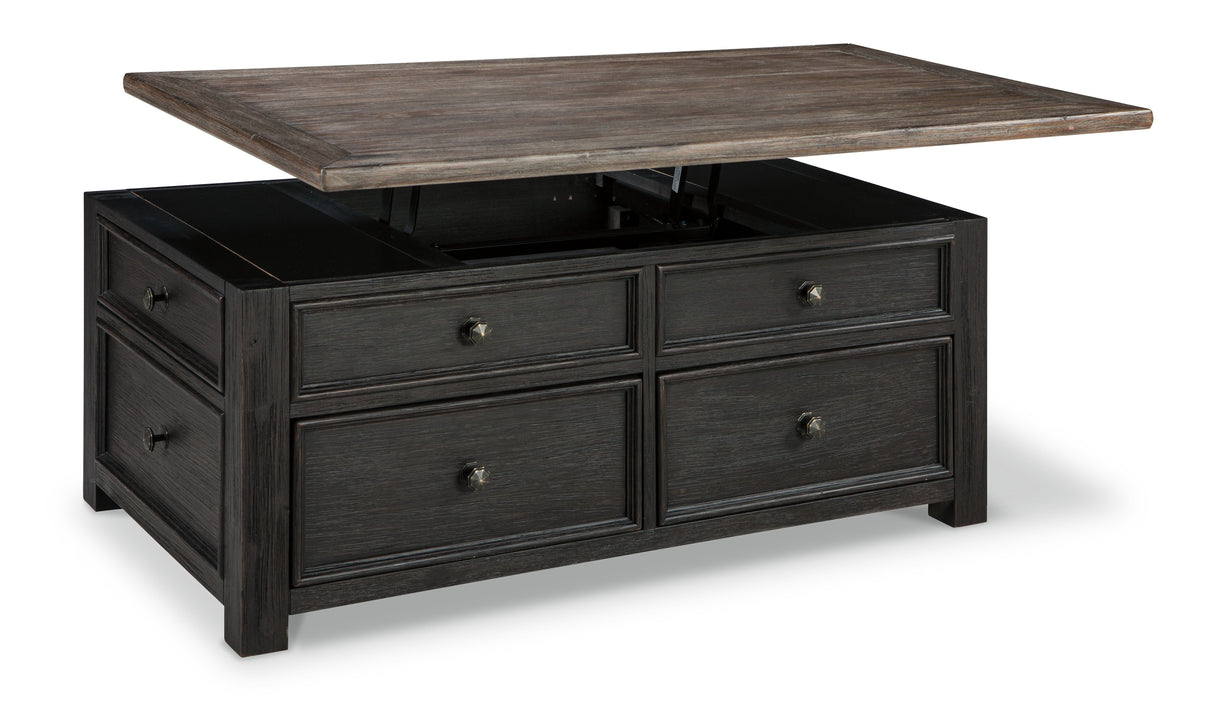 Tyler Creek - Grayish Brown / Black - Lift Top Cocktail Table by Signature Design by Ashley® | Bel Furniture
