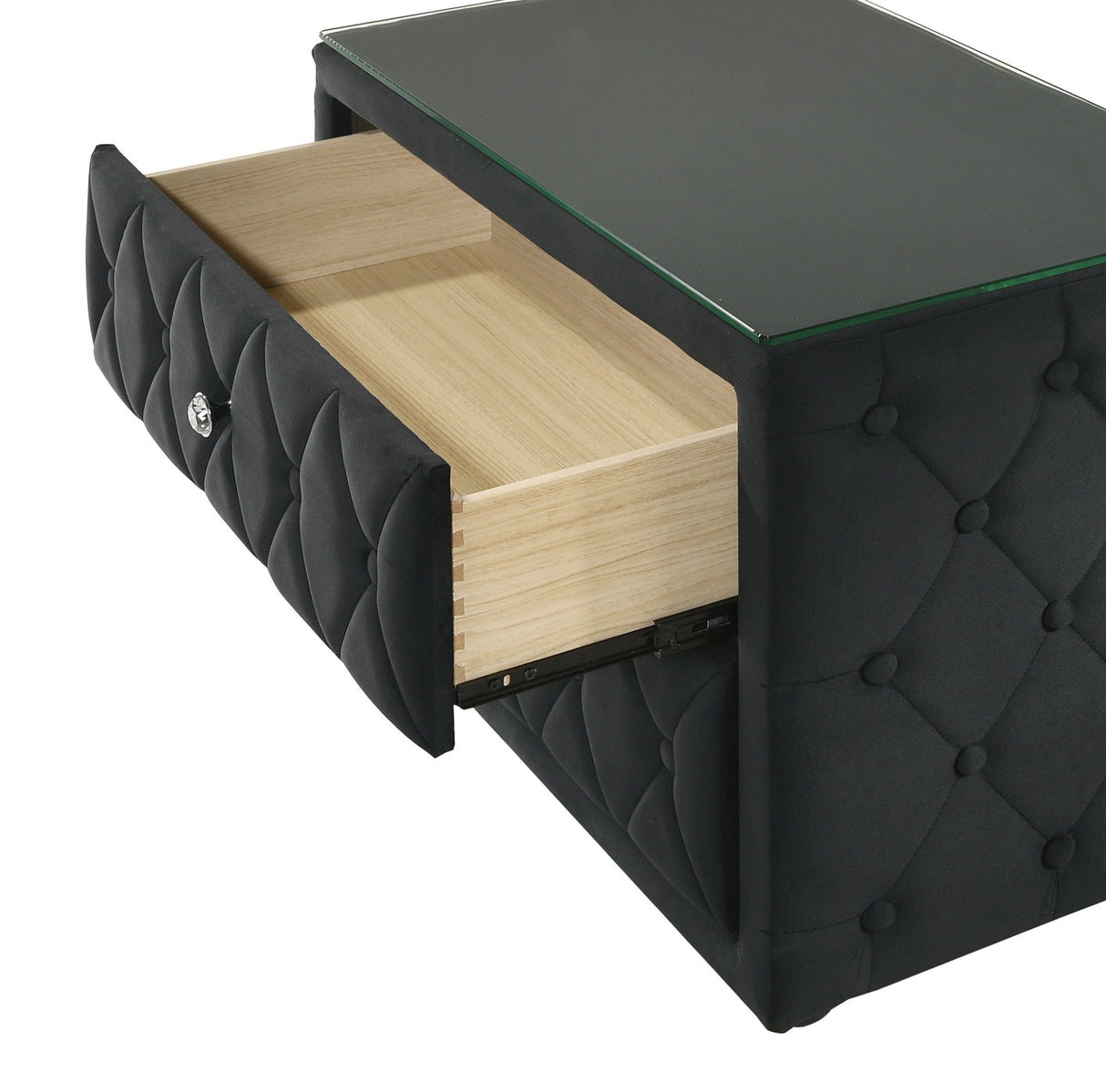 Josephine - Night Stand - Black by Crown Mark | Bel Furniture