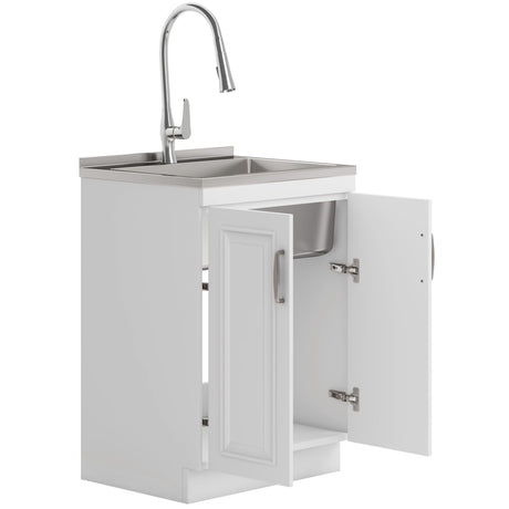 Darwin - Deluxe Laundry Cabinet With Pull-Out Faucet And Stainless Steel Sink - view 23