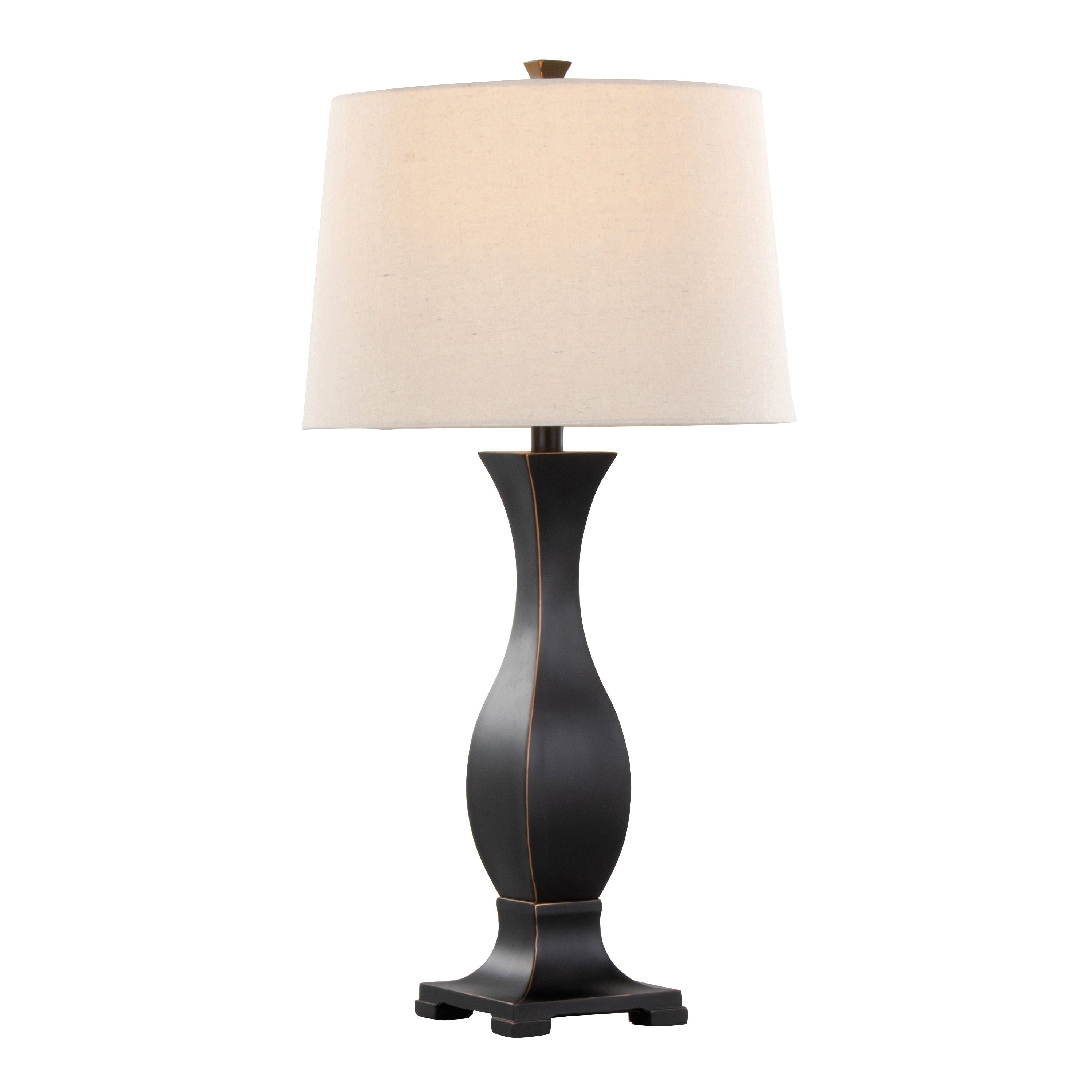 Riley - Contemporary Table Lamp (Set of 2) - Oil Rubbed Bronze / Oat