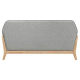 Vaughn - Fabric Upholstered Flared Arm Loveseat - Gray