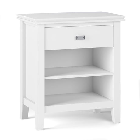 Artisan - Handcrafted Bedside Table White by Simpli-Home | Bel Furniture