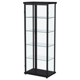 Aero - 5-Shelf Display Curio Cabinet With Led Lighting by Coaster Fine Furniture | Bel Furniture