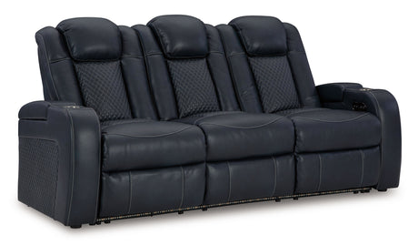 Fyne-dyme - Power Reclining Sofa With Adj Headrest Blue by Signature Design by Ashley® | Bel Furniture