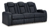 Fyne-dyme - Power Reclining Sofa With Adj Headrest Blue by Signature Design by Ashley® | Bel Furniture
