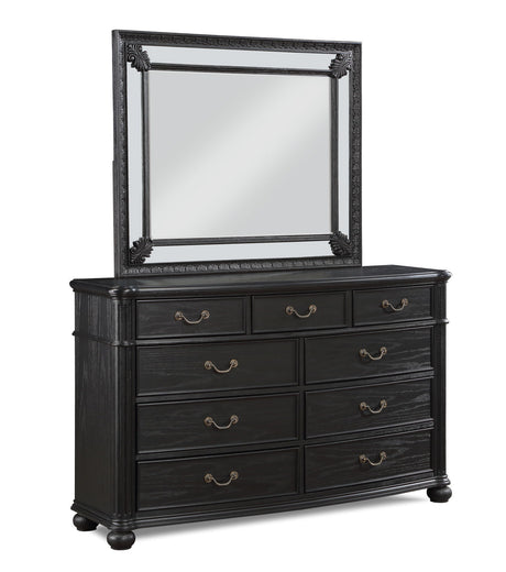 Kingsbury - Dresser Black Dresser & Mirror by Crown Mark | Bel Furniture