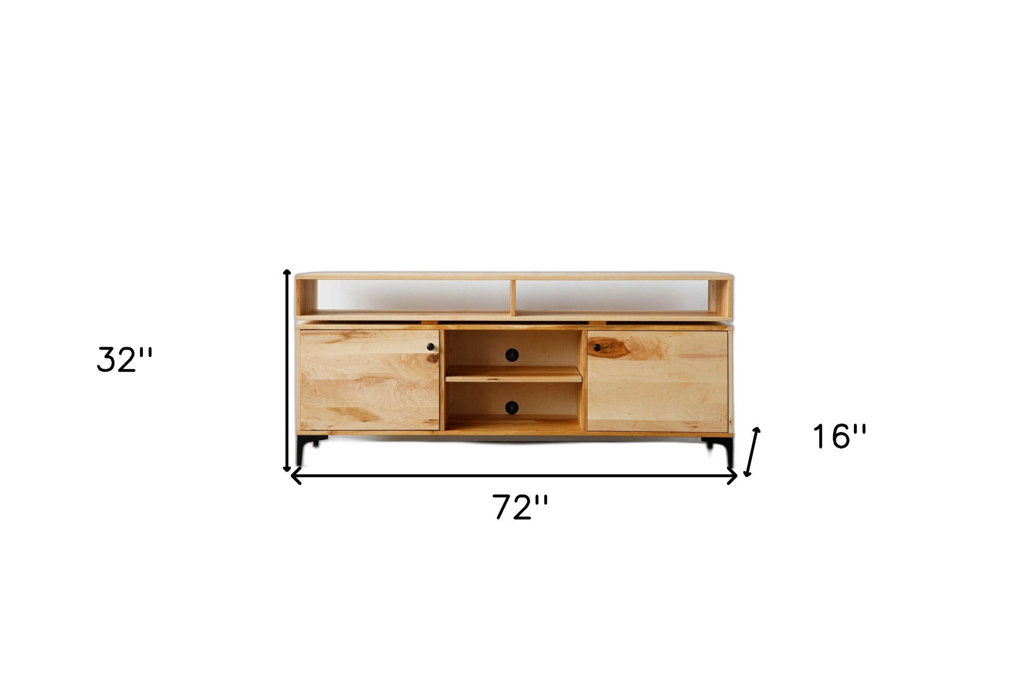 Cabinet Enclosed Storage TV Stand - Brown