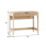 Transitional Reeded Writing Desk With Drawer