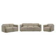 Dorset - Upholstered Round Track Arm Sofa Set