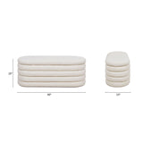 Fuji - Upholstered Oval Storage Bench by Jennifer Taylor Home | Bel Furniture