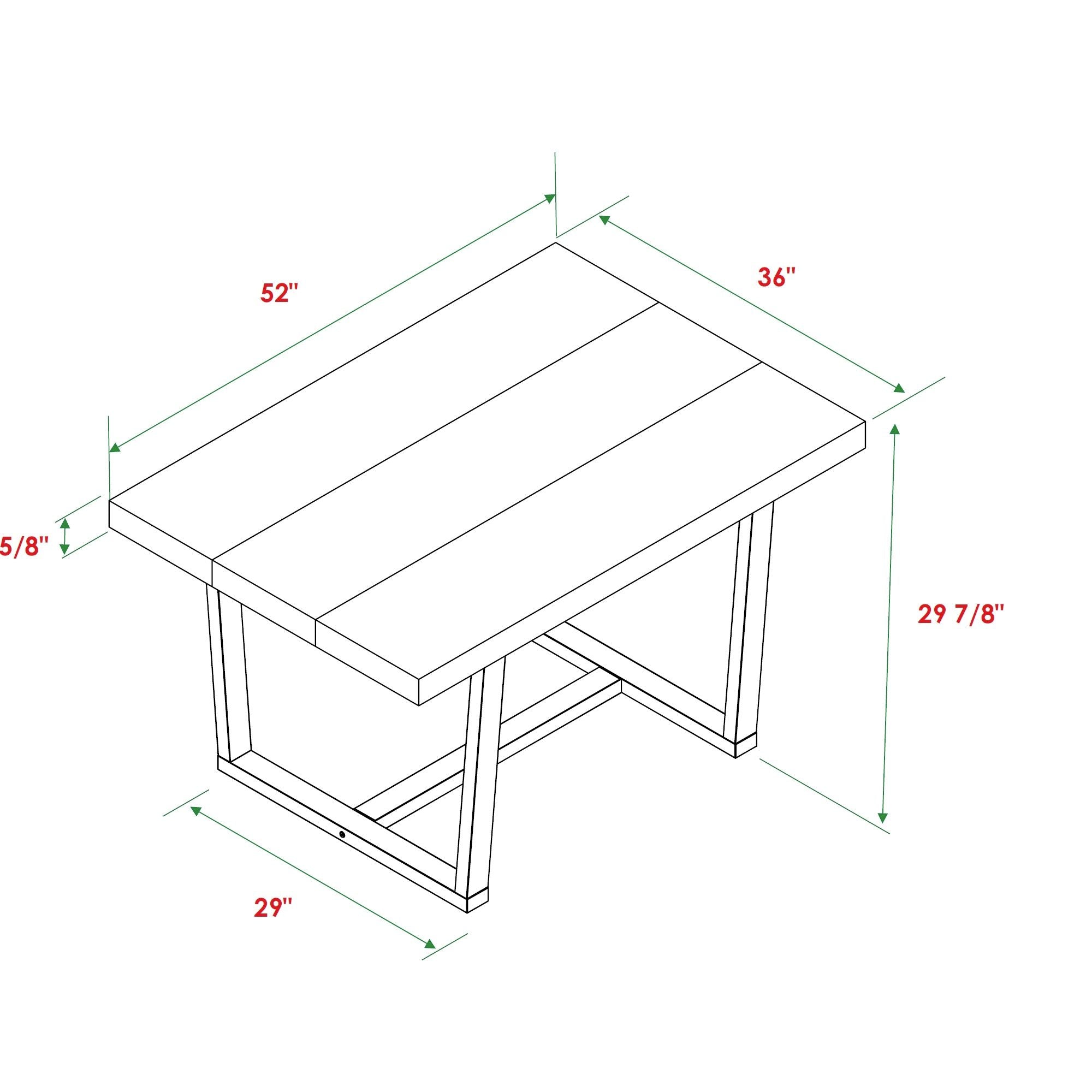 Rustic Metal And Solid Distressed Dining Table