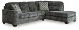Lonoke - Sectional Dark Gray 2 Pc. Right Arm Facing Corner Chaise Sectional by Signature Design by Ashley® | Bel Furniture