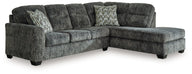 Lonoke - Sectional Dark Gray 2 Pc. Right Arm Facing Corner Chaise Sectional by Signature Design by Ashley® | Bel Furniture