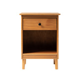 Classic 1 Drawer Nightstand With Cubby by Walker Edison | Bel Furniture
