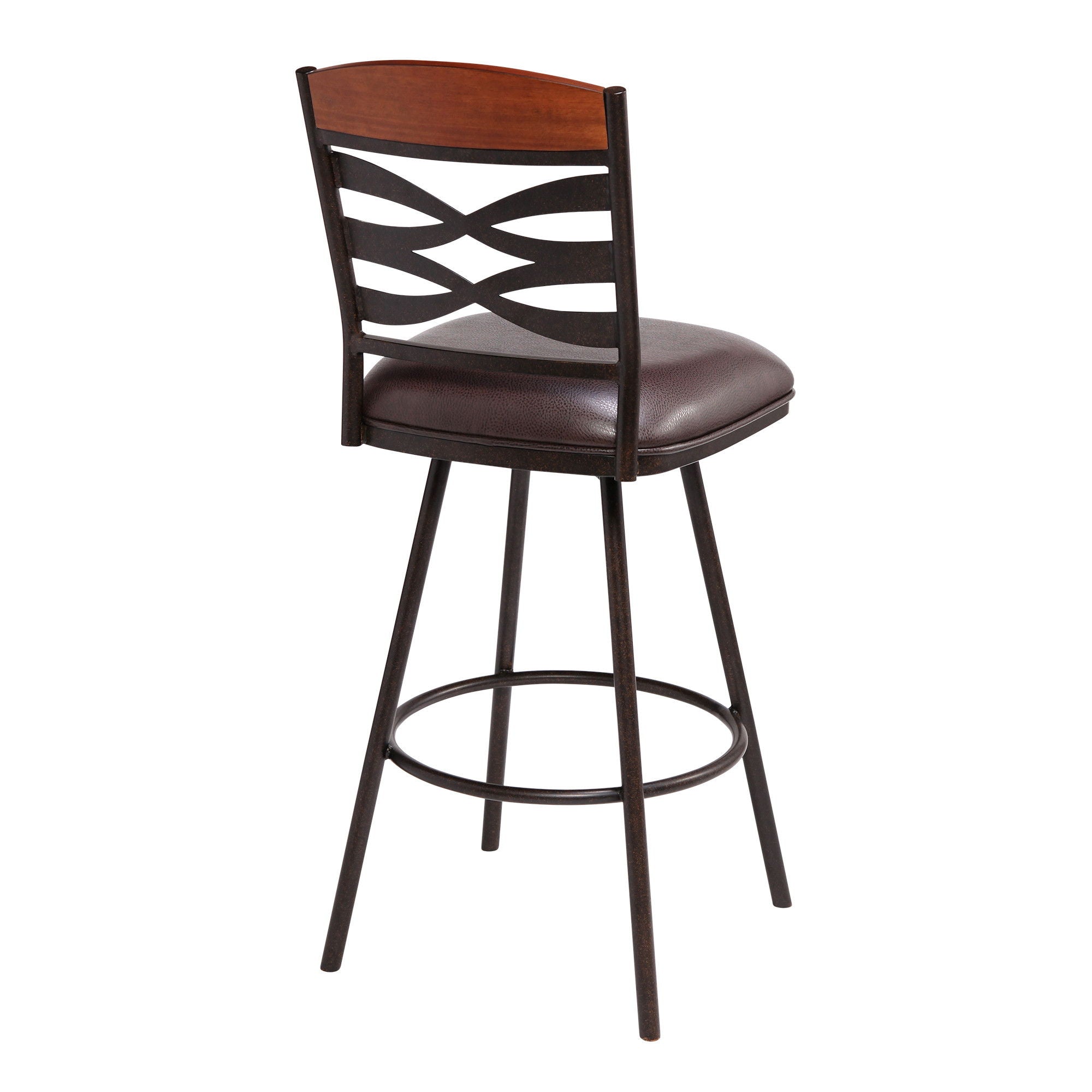 Iron Bar Height Bar Chair - Brown