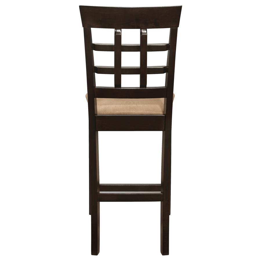 Gabriel - Lattice Back Counter Chair (Set of 2) - Cappuccino