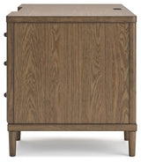 Roanhowe - Brown - Home Office Desk by Signature Design by Ashley® | Bel Furniture