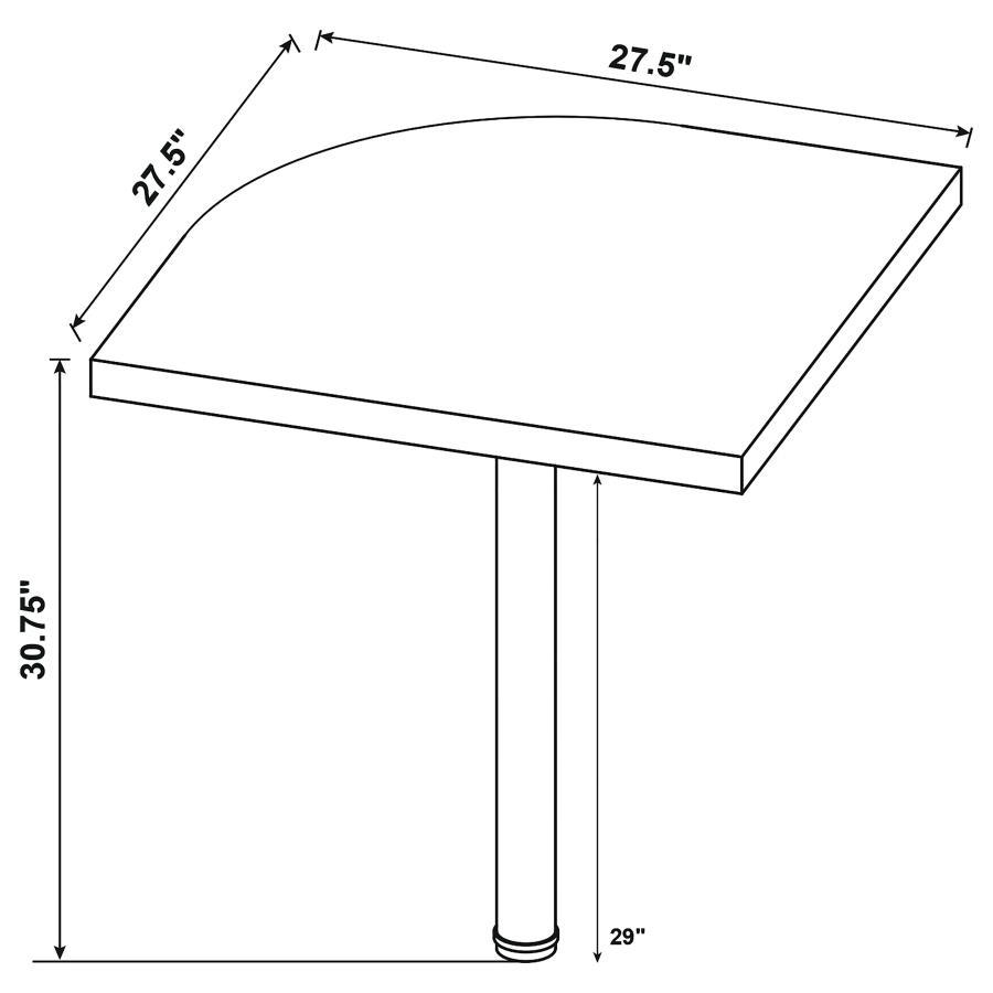 Skylar - L-Shape Desk With Mobile File Cabinet - Cappuccino