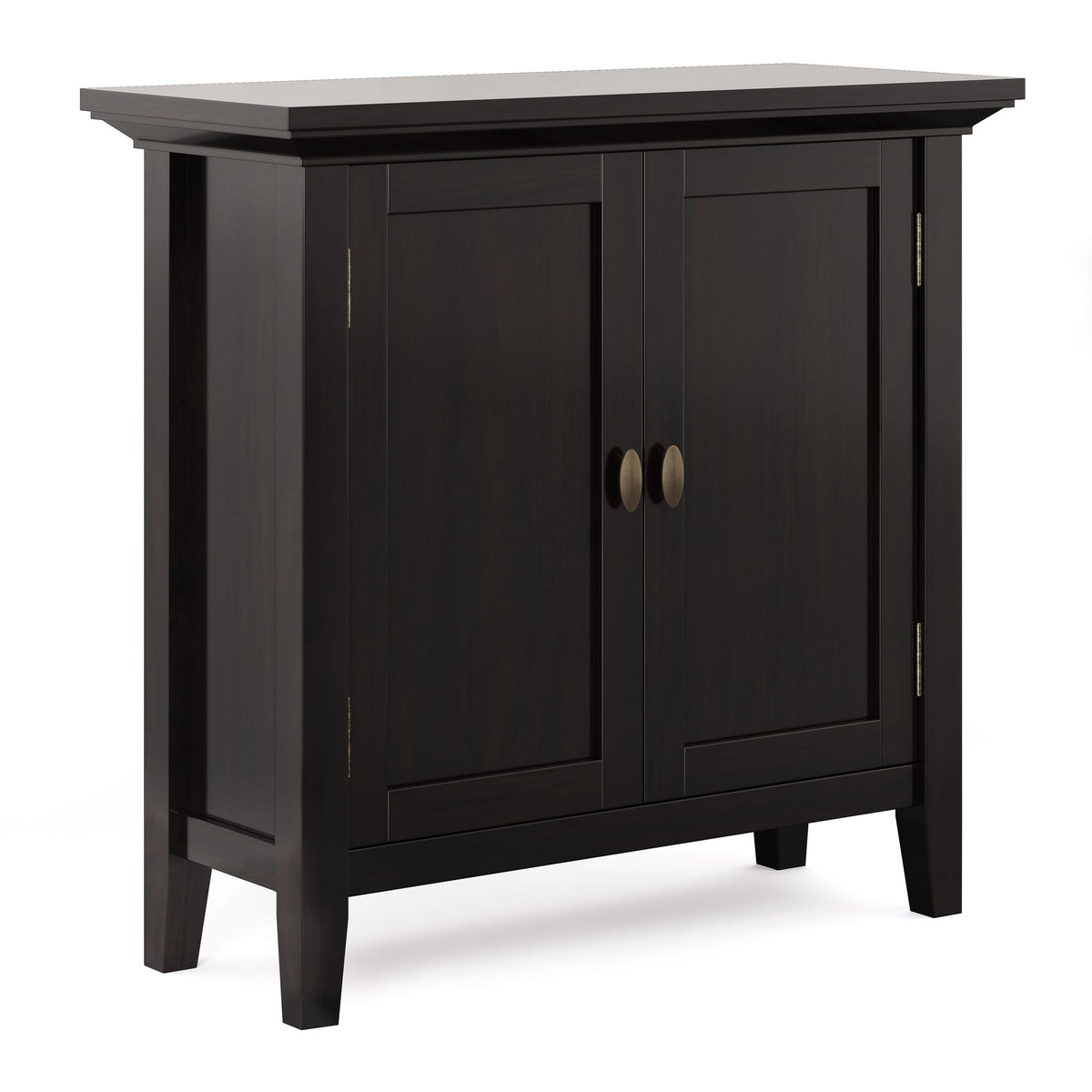 Redmond - Low Storage Cabinet - Hickory Brown by Simpli-Home | Bel Furniture