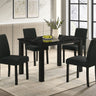 Resia - Dining Room Set Black 5 Pc. Table, 4 Chairs by Crown Mark | Bel Furniture