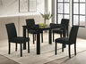 Resia - Dining Room Set Black 5 Pc. Table, 4 Chairs by Crown Mark | Bel Furniture