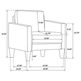 Ruth - Upholstered Track Arm Accent Chair