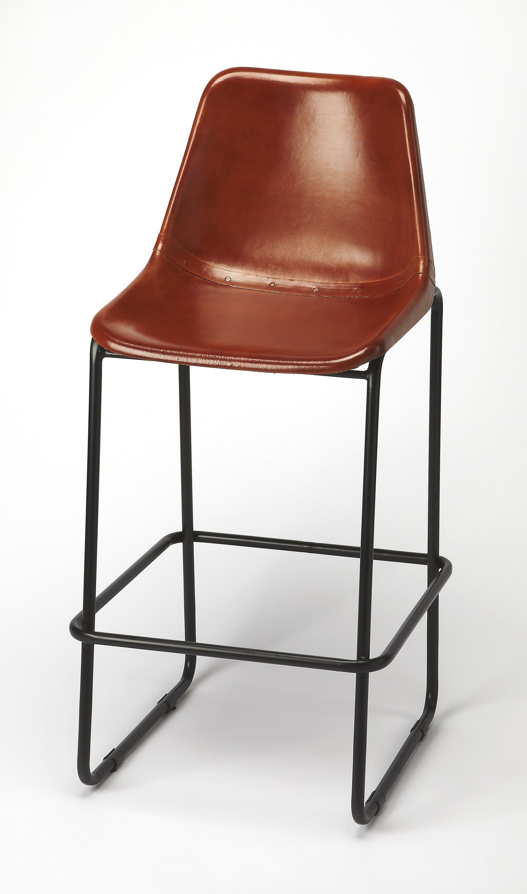 42" Iron Bar Chair - Brown / Black